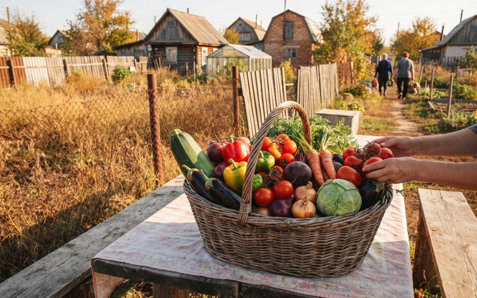 Корзина овощей нового урожая